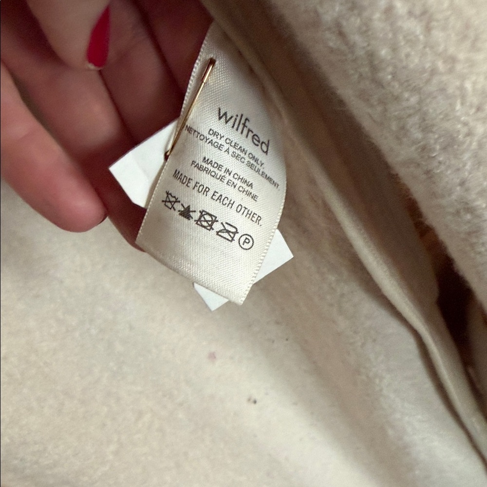 Aritzia Wilfred cream Pea Coat, GUC, Sz S, - Picture 4 of 12